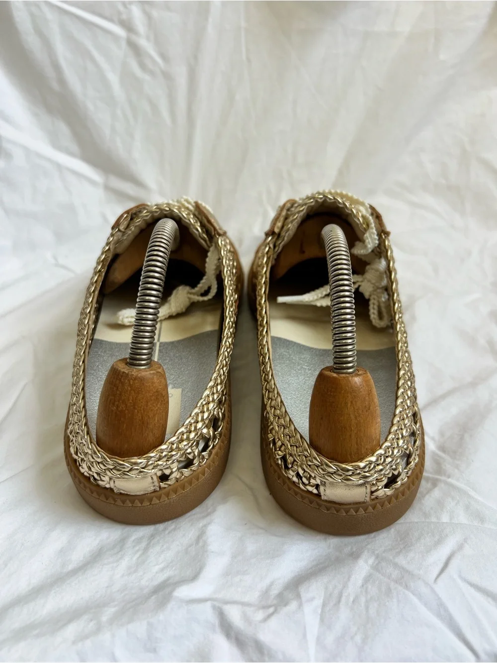 Dolce Vita Notice Slide Woven Stella Gold Metallic Mule Sneakers NWOT Size 10